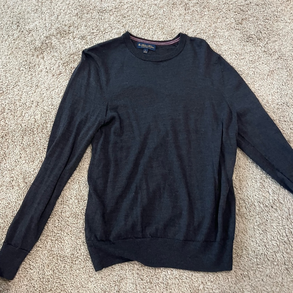 Brooks brothers grey crew neck sweater